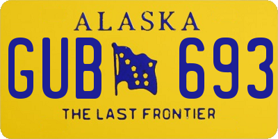 AK license plate GUB693