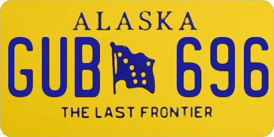 AK license plate GUB696