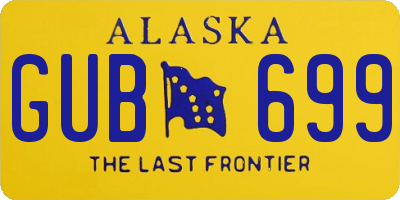 AK license plate GUB699