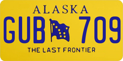 AK license plate GUB709