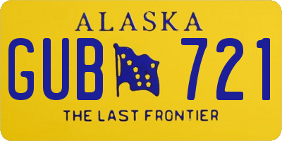 AK license plate GUB721