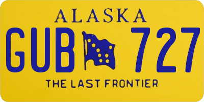 AK license plate GUB727