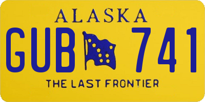 AK license plate GUB741