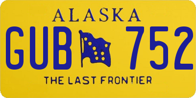 AK license plate GUB752