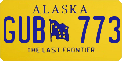 AK license plate GUB773