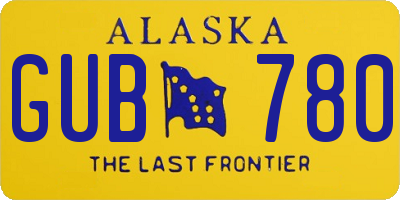 AK license plate GUB780