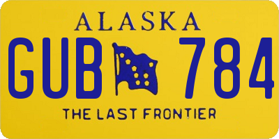 AK license plate GUB784