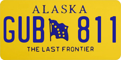 AK license plate GUB811