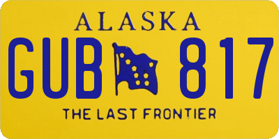 AK license plate GUB817