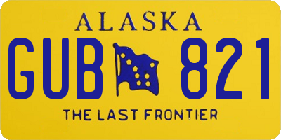 AK license plate GUB821