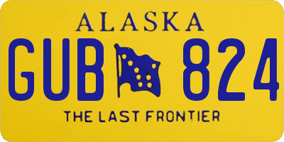 AK license plate GUB824