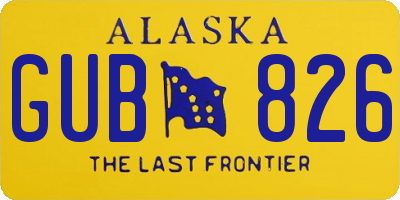 AK license plate GUB826