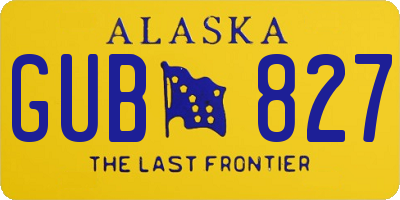 AK license plate GUB827