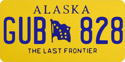 AK license plate GUB828