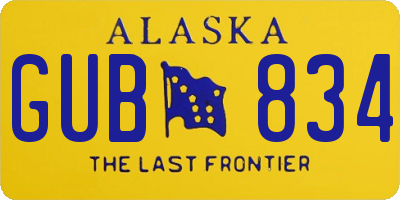 AK license plate GUB834