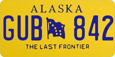 AK license plate GUB842