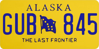 AK license plate GUB845