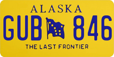 AK license plate GUB846