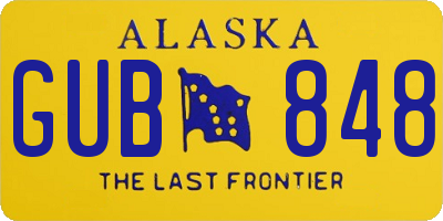 AK license plate GUB848