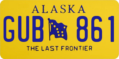 AK license plate GUB861