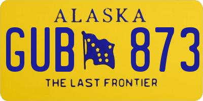 AK license plate GUB873