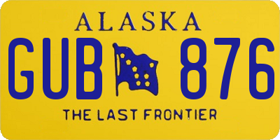 AK license plate GUB876