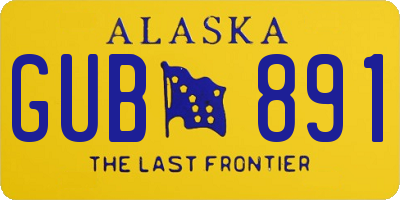 AK license plate GUB891