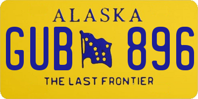 AK license plate GUB896