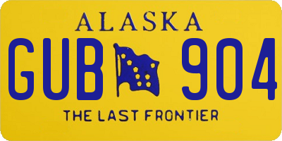 AK license plate GUB904