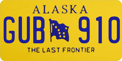 AK license plate GUB910