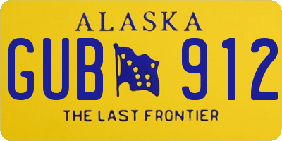 AK license plate GUB912