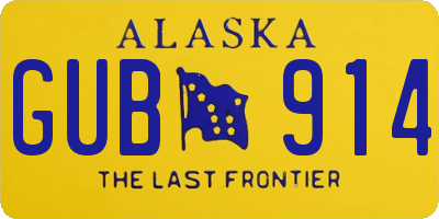 AK license plate GUB914