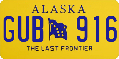AK license plate GUB916