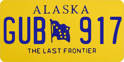 AK license plate GUB917