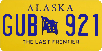 AK license plate GUB921