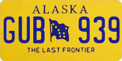 AK license plate GUB939