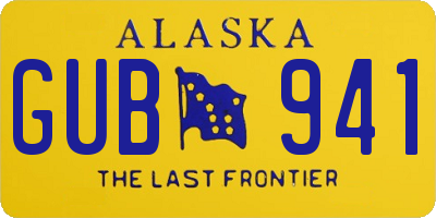 AK license plate GUB941