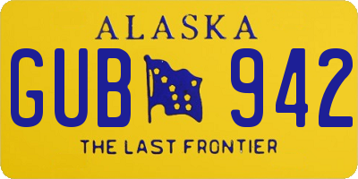 AK license plate GUB942