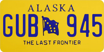 AK license plate GUB945