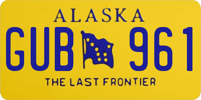 AK license plate GUB961