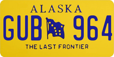AK license plate GUB964