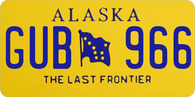 AK license plate GUB966