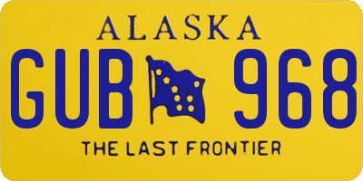 AK license plate GUB968