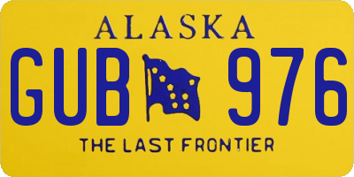 AK license plate GUB976