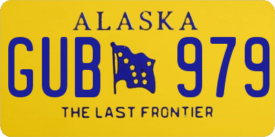 AK license plate GUB979
