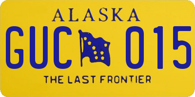 AK license plate GUC015