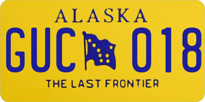 AK license plate GUC018