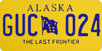 AK license plate GUC024
