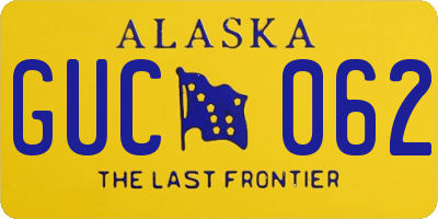 AK license plate GUC062
