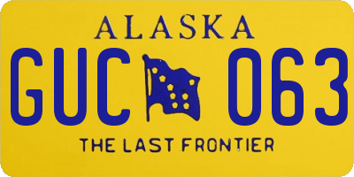 AK license plate GUC063
